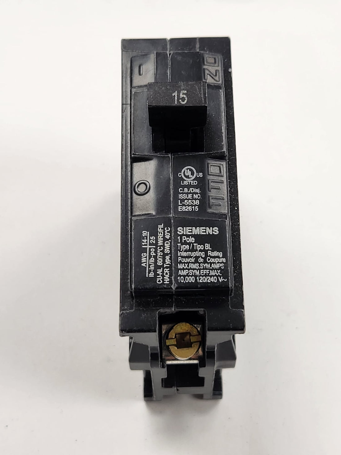 B115 siemens breaker used