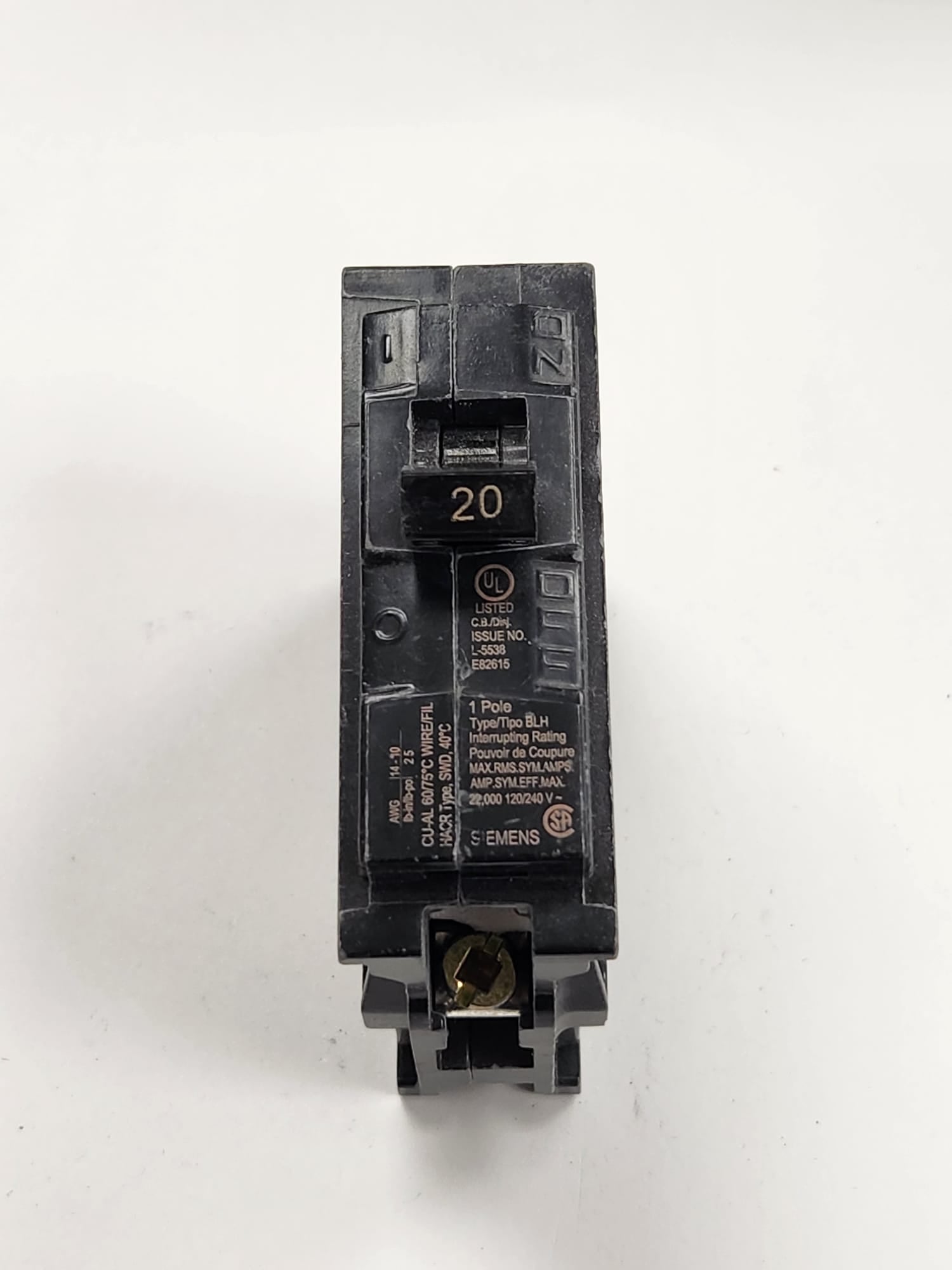 B120H siemens breaker used