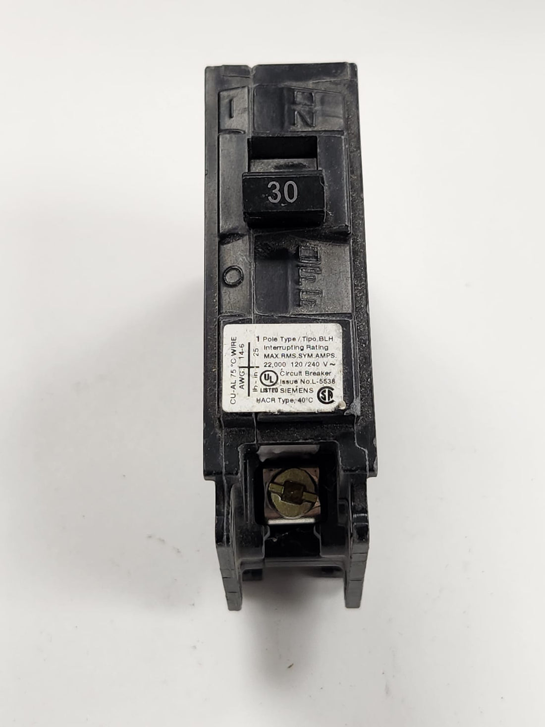 B130H siemens breaker used