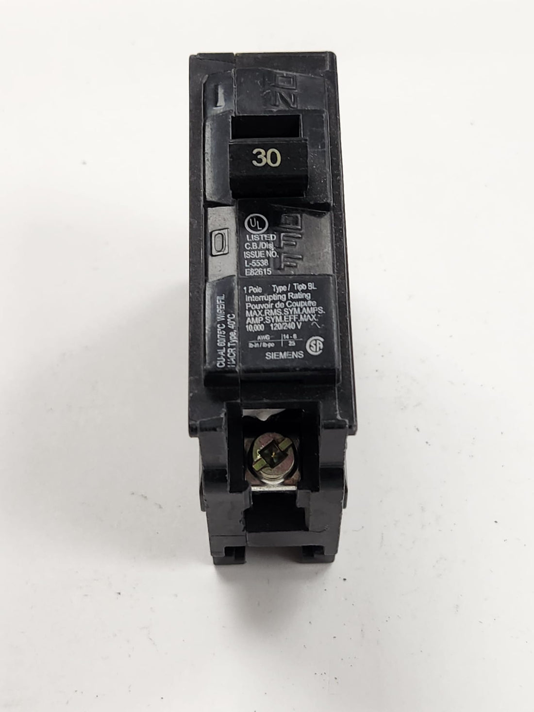 B130 siemens breaker used