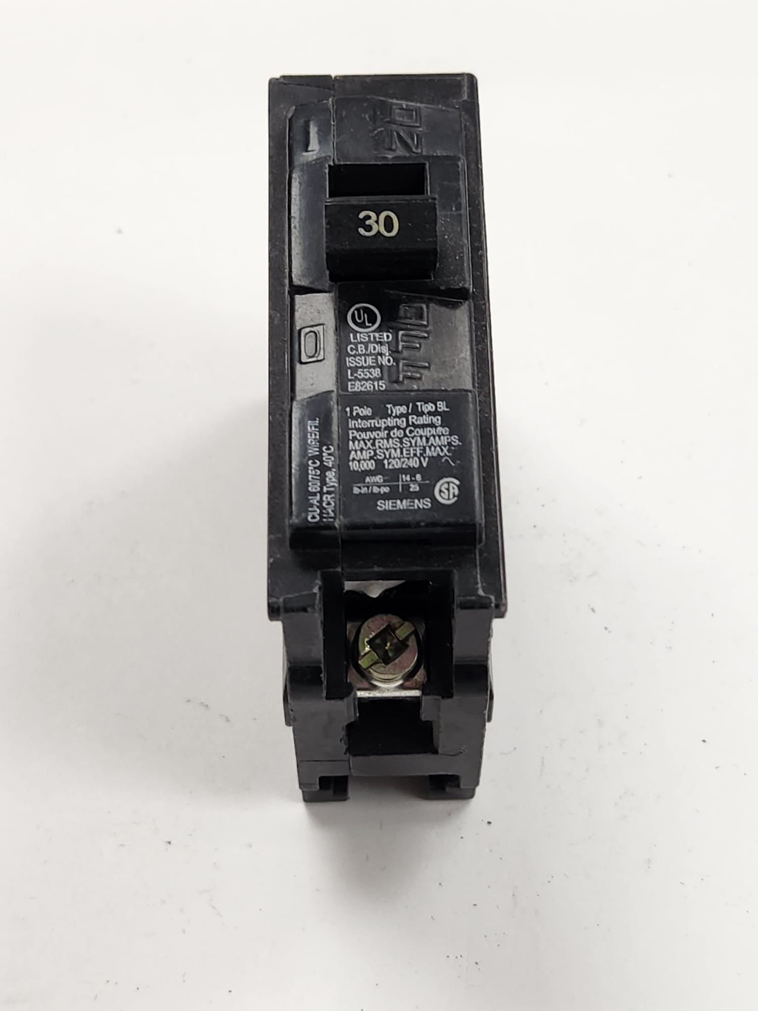 B130 siemens breaker used