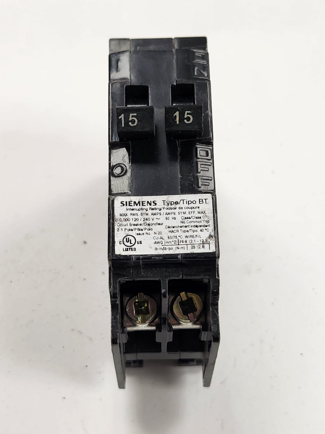 B1515 siemens breaker used
