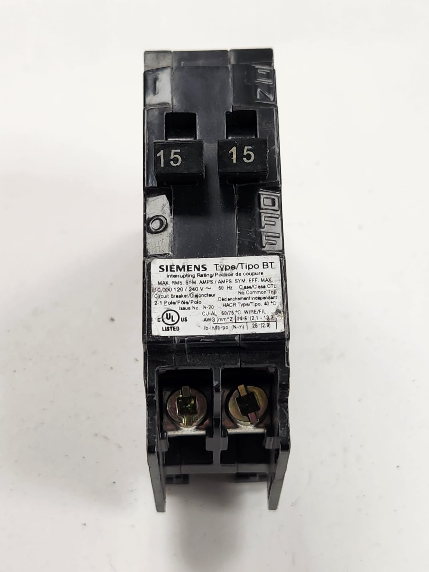 B1515 siemens breaker used