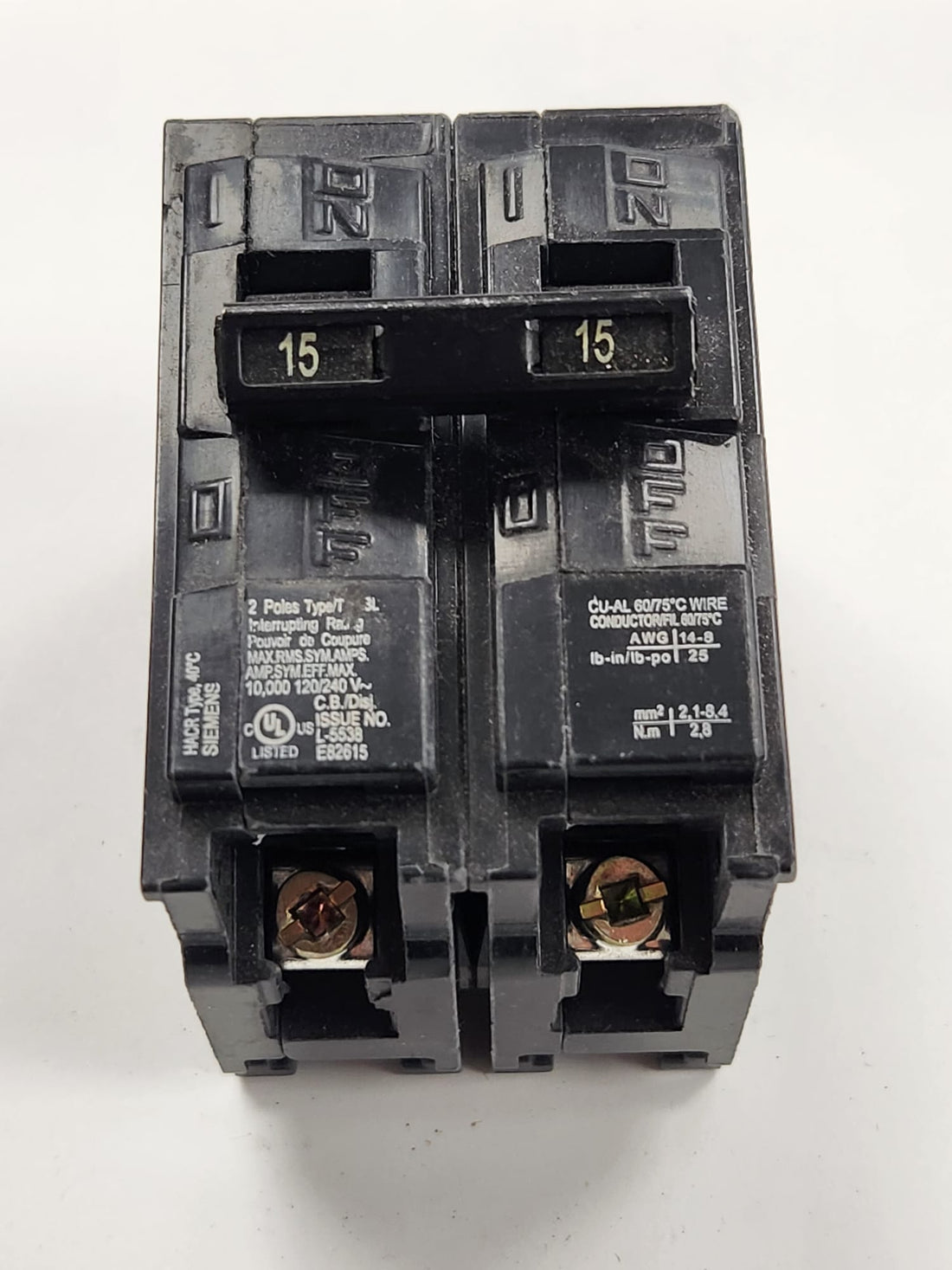 B215 siemens breaker used