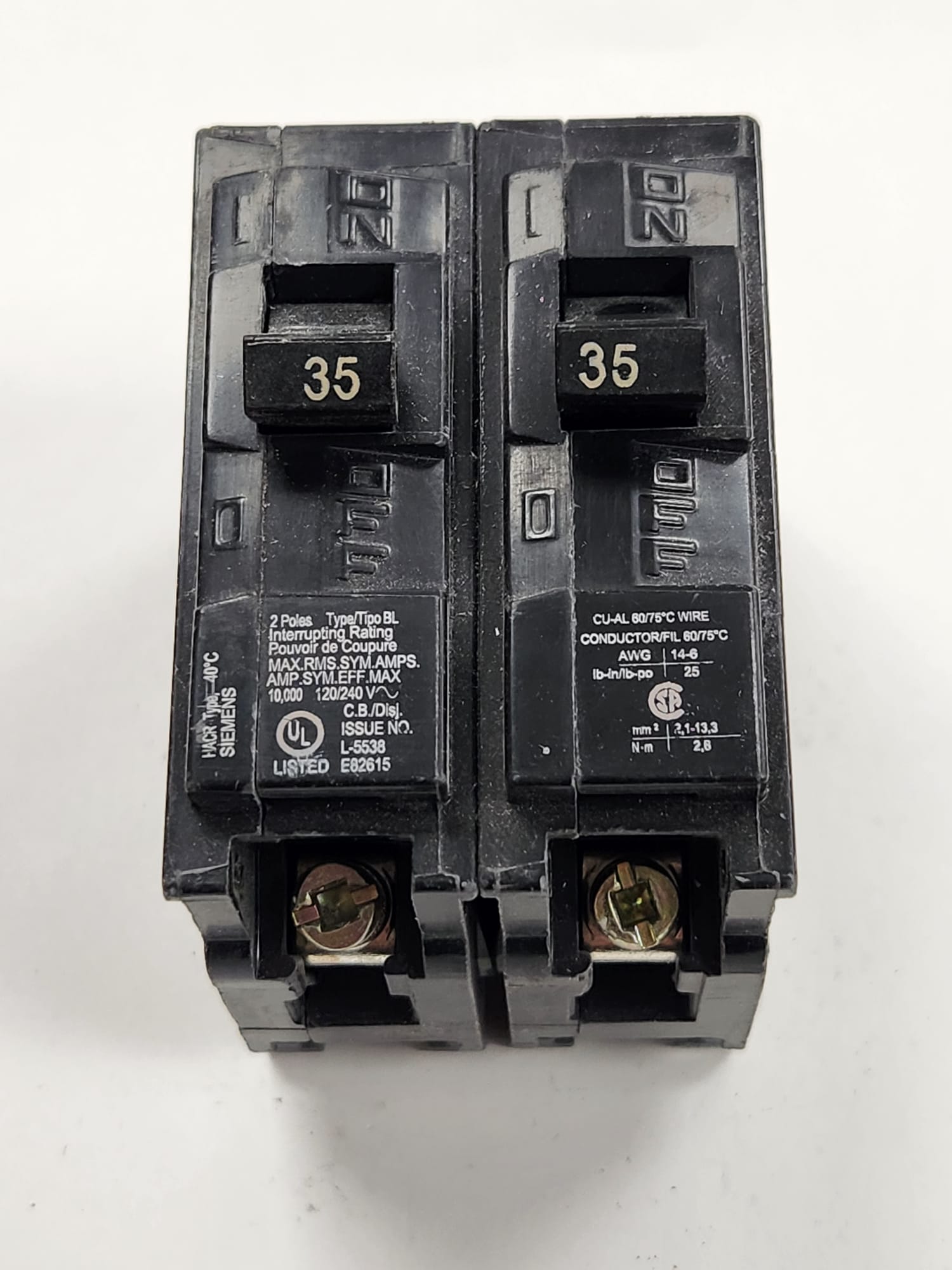 B225 siemens breaker used