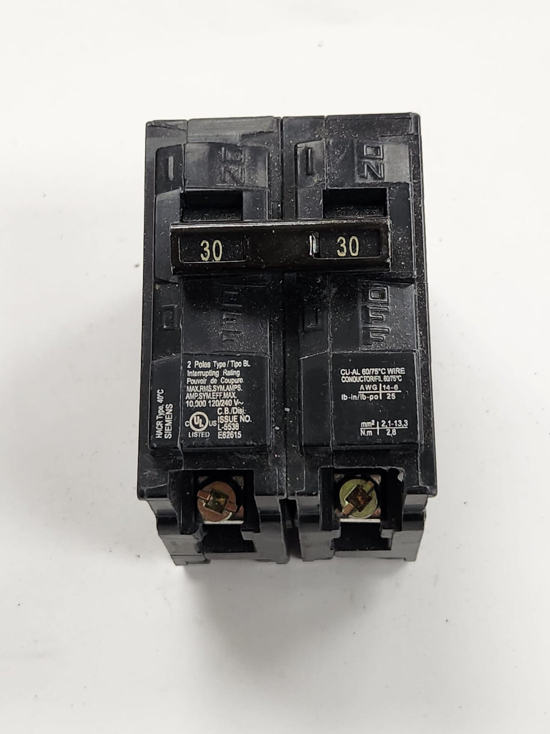 B230 siemens breaker used