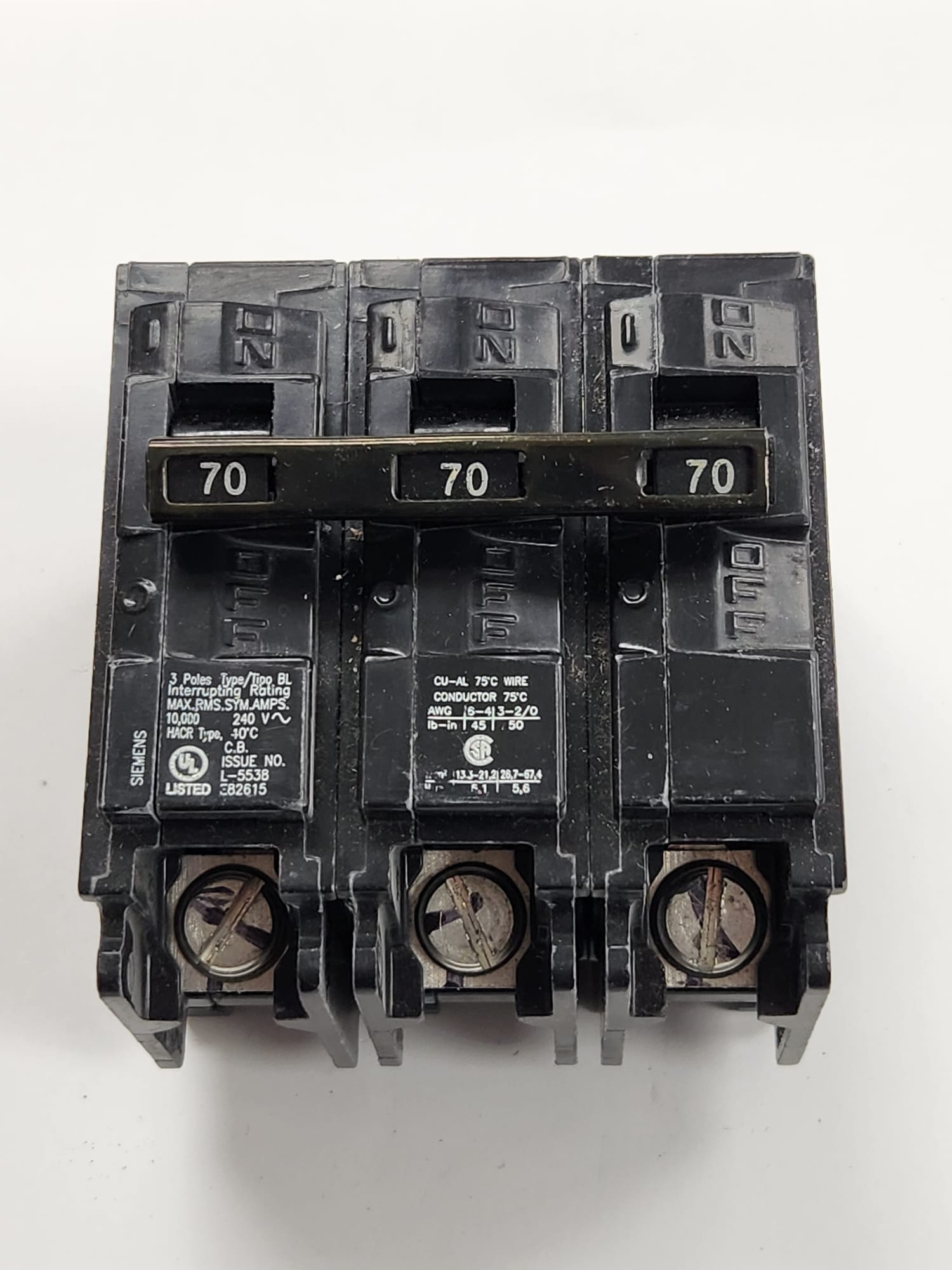 B370 siemens breaker used