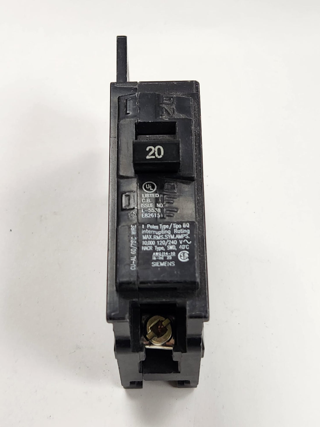 BQ1B020 siemens breaker used