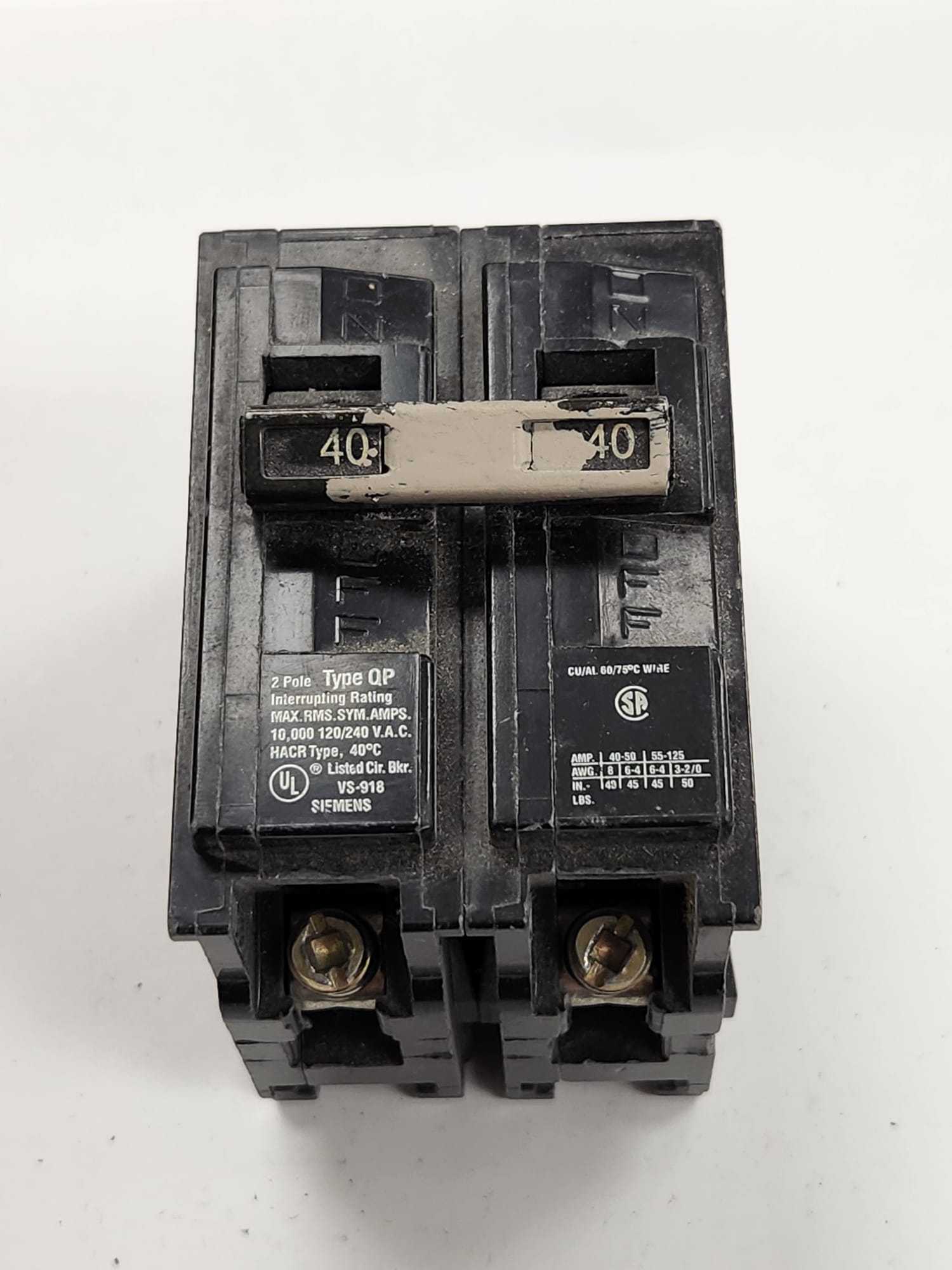 Q240 siemens breaker used
