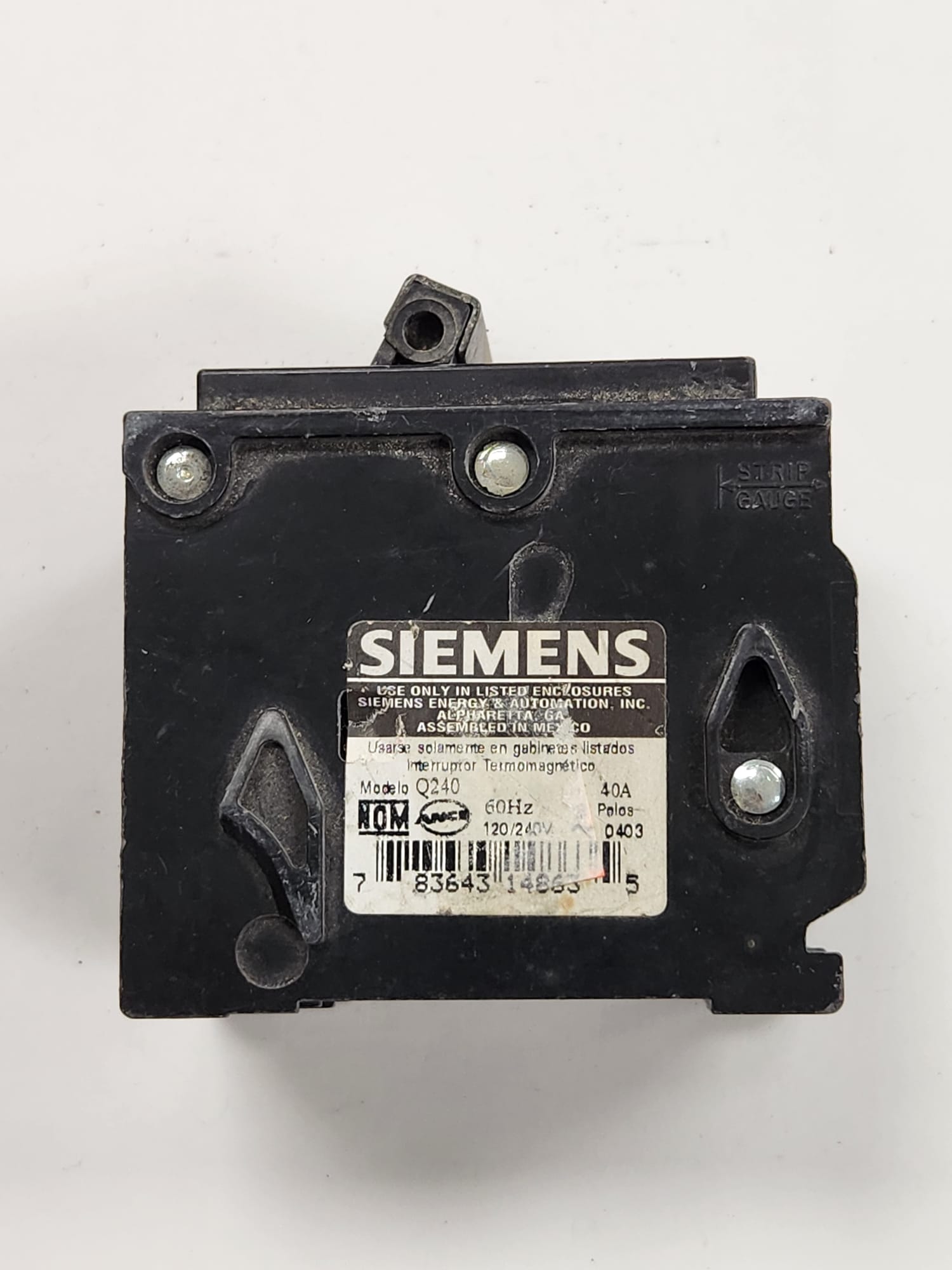 Q240 siemens breaker used